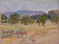 11 Under Major Mitchel Plateau, Grampians, Victoria  Oil on board 9x12 inches