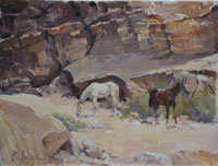13 Lunch camp Wadi Rum Oil on board 9x12 inches