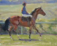 22 Mogul, the Gordon Stakes, Goodwood  Oil on board 10 x 12 inches
