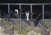 36 Faces in the winter sun Oil on board 9x12 inches