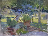 39 Agapanthus Oil on board 10x12 inches